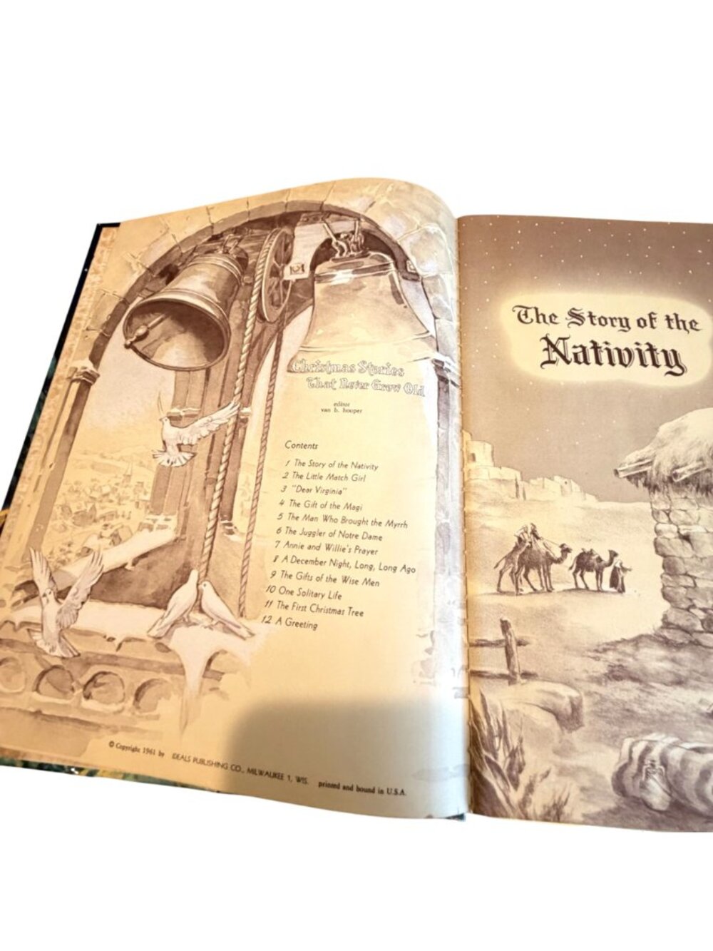 Christmas Stories That Never Grow Old Van Hooper HC 1961 Ideals Publishing - Picture 4 of 6